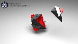 Projet TETRA 3D Printed Puzzle box [upl. by Ientirb]