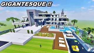 MINECRAFT TUTO TRÈS GRANDE MAISON MODERNE [upl. by Dlorah]