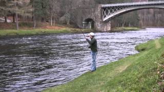 River Spey on Carron beat  Gordon Armstrong with a nice fish [upl. by Juan]