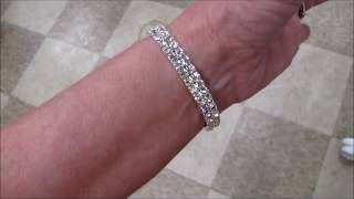 Two Strand Rhinestone Corsage Bracelet [upl. by Durrace]