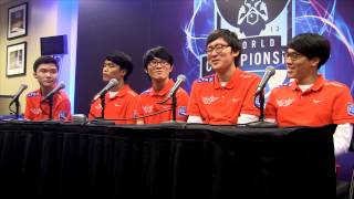 LoL Season 3 Grand Final Postgame press conference with SK Telecom T1 [upl. by Obnukotalo]