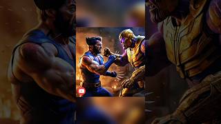 Wolverine vs Thanos fight adventure and thriller movies shorts scenes marvel thanos wolverine [upl. by Yslehc]