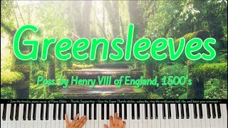 Greensleeves by Celtic Ladies Olivia NewtonJohn Tim Foust Johnny Crawford  Piano Play  Lyrics [upl. by Akselav]