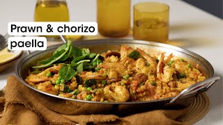 Prawn and chorizo paella [upl. by Analihp]