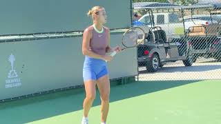 Anna Schmiedlova 114 Sexy Tennis Practice Exclusive WTA Indian Wells 2024 indianwells WTA [upl. by Gaivn]