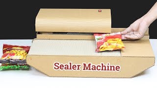 How To Make Mini Bag Sealing Machine From Cardboard  DIY Sealing Machine [upl. by Ahsitan]