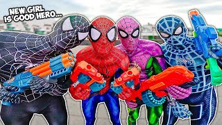 PRO 4 SUPERHERO TEAM  Hey SpiderMan  Go To Trainning Nerf Gun FUNNY COMEDY PARKOUR POV [upl. by Annora]