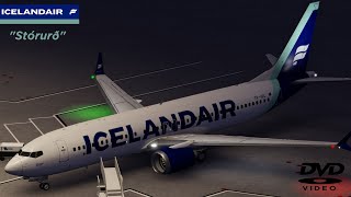 Icelandair Max 8 quotStórurðquot  Departure in HD [upl. by Attehcnoc]