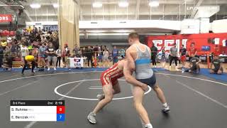 74 Kg 3rd Place Shane Ruhnke Millersville Vs Evan Barczak PRTC [upl. by Nitsir]