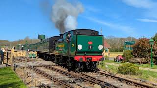 W24 Calbourne  O2 Class  Havenstreet Station IOW Steam Railway  15th April 2022 [upl. by Pelligrini850]