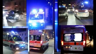 TRE AMBULANZE CODICE ROSSO MISE PT CROCE VERDE PT CROCE DORO PONTE BUGGIANESE  AUDI POLIZIA [upl. by Anelliw]