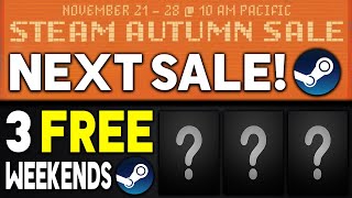 HUGE STEAM AUTUMN SALE REVEALED  3 FREE STEAM PC GAME WEEKENDS [upl. by Naaman]