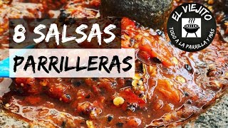 8 salsas PARRILLERAS para la carne ASADA  El Viejito Todo A La Parrilla y más [upl. by Anohs]