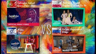 RESULTS  BATTLE ESC 2017 VS JESC 2017 VS ESC 2018 VS JESC 2018  2600 VOTES [upl. by Stephi479]