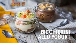 Bicchierini allo yogurt di soia con frutta e cioccolato  Ricetta vegana [upl. by Alet448]