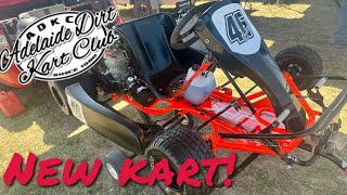 1st race meeting in the new JFK Dirt Kart chassis dirtkart gokart speedway sendit [upl. by Mikah]