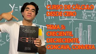 CURSO DE CÁLCULO DESDE CERO  TEMA 5 CRECIMIENTO Y CONCAVIDAD  JAMES STEWART [upl. by Emmerie]