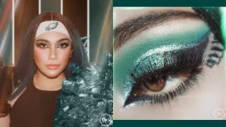 SUPER BOWL LII  Philadelphia Eagles Inspired Makeup Tutorial [upl. by Blood]