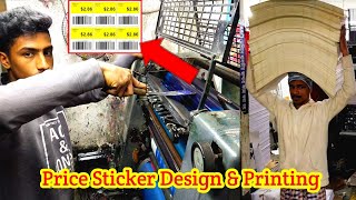 Price sticker design and printing process Hang tag print by Heidelberg printing machine [upl. by Ajin]