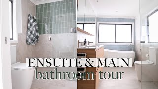 New Ensuite amp Main Bathroom Tour 2023  House Tour  Japandi amp Scandi Style Home [upl. by Iddet]