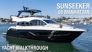 2025 Sunseeker 68 Manhattan Yacht Walkthrough Video at SCMG Sun Country Marine Group [upl. by Alvie736]