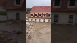 Flooding in LądekZdrój Poland 15092024 [upl. by Amitak]