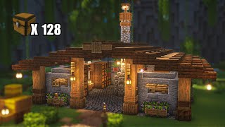 Minecraft  How to Build A Rustic Storage House  Tutorial [upl. by Brita799]