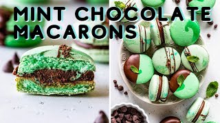 Mint Chocolate Macarons [upl. by Neelsaj804]