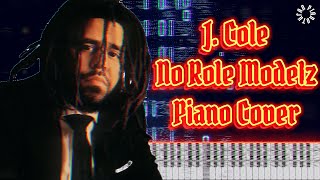 J Cole No Role Modelz Piano Cover Tutorial piano pianotutorial [upl. by Caneghem]