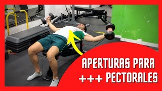 Cómo Hacer APERTURAS DE PECHO con MANCUERNAS 💪 en banco plano 🏋️‍♀️ técnica Correcta en CASA 🏠 [upl. by Adigirb]