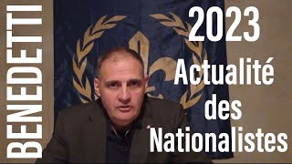 Yvan Benedetti  2023 Actualité des Nationalistes [upl. by Alda]