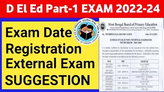 D El Ed Part 1 Exam Session 202224।Registration।D El Ed 1st Year Suggestion session 202123। [upl. by Schuman]