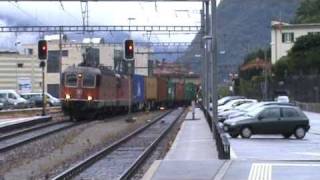 SBB Re 66 quot11631 Dullikenquot amp Re 44 II quot11273quot in Lugano [upl. by Alvie]