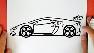 HOW TO DRAW A LAMBORGHINI CAR [upl. by Cordula]