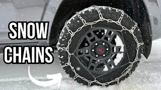 How to put snow chains on your tires [upl. by Notsej380]