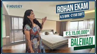 Rohan Balewadi Project  45 BHK Sample Flat Tour  Rohan Ekam Balewadi [upl. by Lenni214]