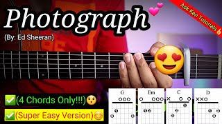 Photograph  Ed Sheeran 4 Chords Only😍  Easy Chords Tutorial [upl. by Neztnaj696]