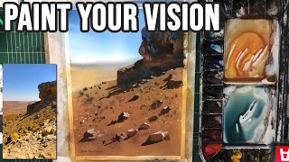 How to Paint According to Your Vision Desert Scene 🌵 [upl. by Melc]