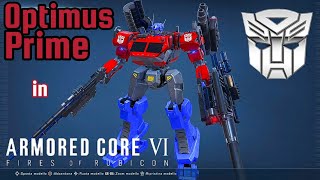 Optimus Prime in Armored Core 6  Build from Trasformers [upl. by Amluz]