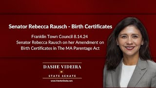 Senator Rebecca Rausch  Birth Certificates [upl. by Netaf]