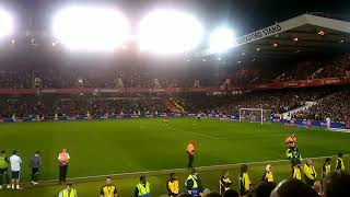 FULL penalty shootout  pitch invasion crowd view Nottingham Forest v Sheffield United [upl. by Htebilil]