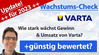 Varta Aktienanalyse 2023 Wie stark wächst GewinnUmsatz günstig bewertet [upl. by Kanya]