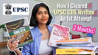 My UPSC CDS Strategy  Booklist to Qualify Written in 1st Attempt 📚 No Coaching amp 2 Months Study✨ [upl. by Boone]