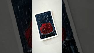 Rainy Rose Painting🥀❤️ trending art painting shorts youtubeshorts ytshorts shorts [upl. by Egedan34]