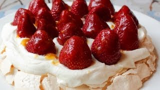 Pavlova  Fresh Strawberry Pavlova Recipe  Easter Dessert Special [upl. by Avin]