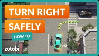 How to Turn Right at an Intersection  Driving Tips [upl. by Nyliret]