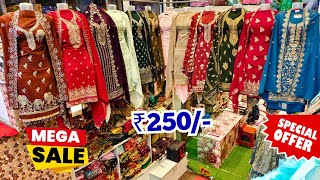 Fancy Suits At Only ₹250 Damaka OFFER Wedding Dresses Lowest Price Zubeda Creation [upl. by Ertnod]