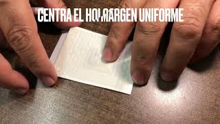 Aplicacion de holograma overlay en credenciales manualmente [upl. by Coltson231]