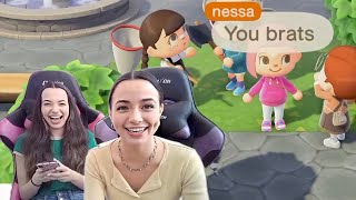 Trolling Fans in Animal Crossing  Merrell Twins Live Highlights [upl. by Assenna]