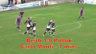 Beith v Pollok  16th March 2024  Goals and Penalty Incident [upl. by Atiram]